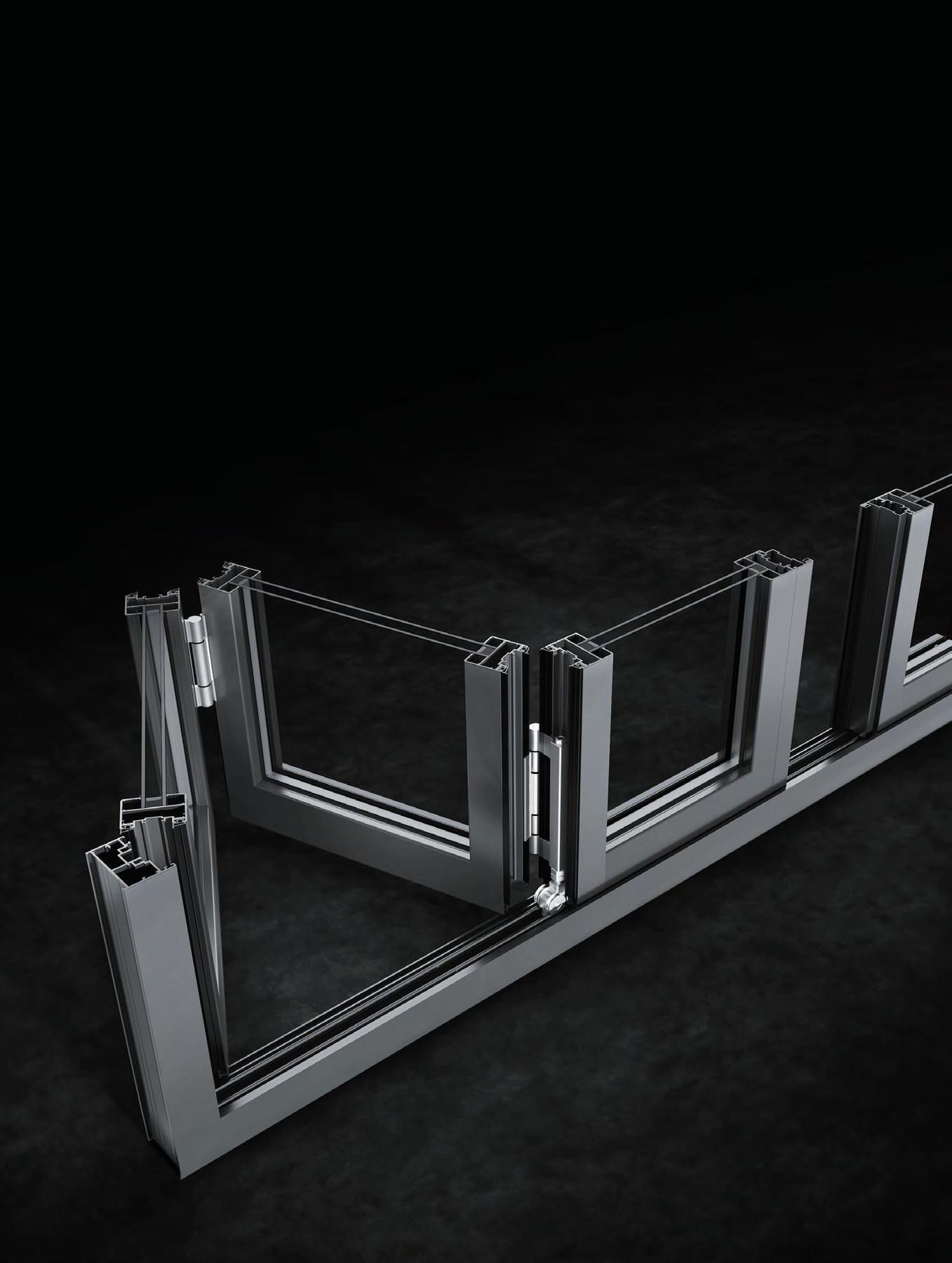 68 / 75 Series Aluminum Folding Door installed